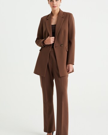 WE Fashion regular Bukser i brun