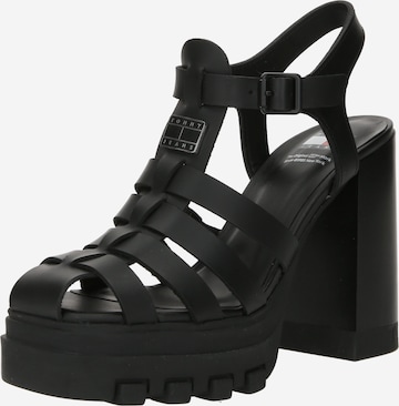 Tommy Jeans Sandals in Black: front