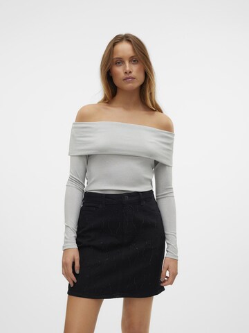 VERO MODA Shirt 'DYNASTY' in Grijs: voorkant
