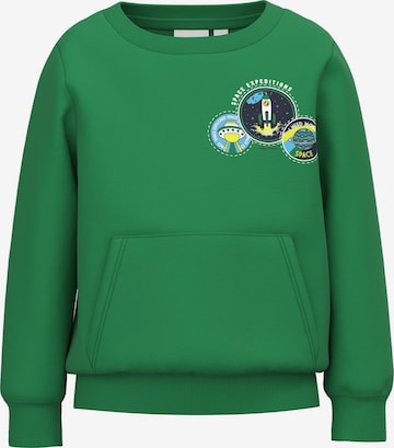 NAME IT - Sweatshirt 'VILDAR' em verde: frente