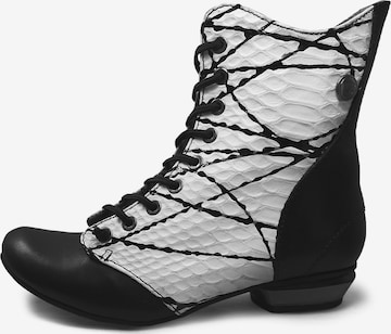 TIGGERS Lace-Up Ankle Boots in Black: front