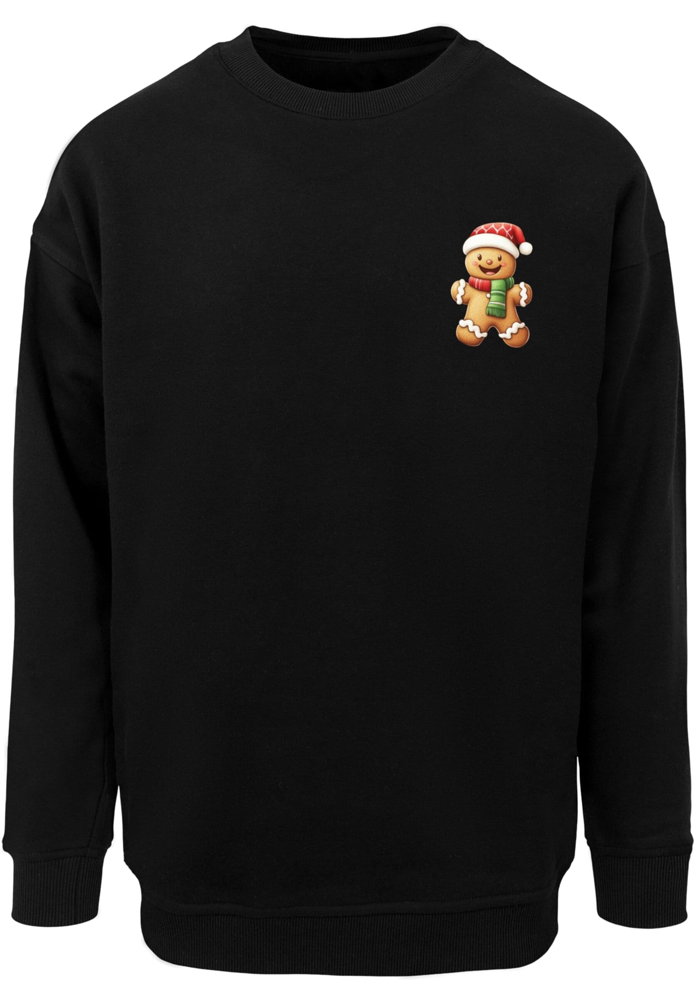 Merchcode Sweatshirt 'Christmas Ginger' in Zwart: voorkant