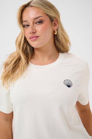 KAFFE CURVE - Camiseta 'KCAnnia' en blanco