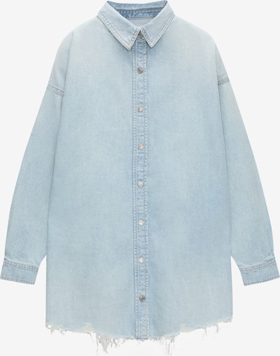 Rochie tip bluză Pull&Bear pe albastru denim, Vizualizare produs