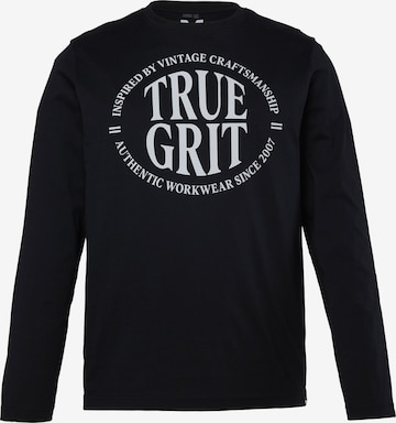 Men Plus Shirt in Black: front