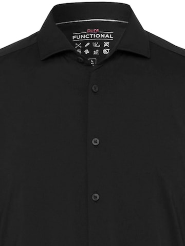 PURE Slim fit Button Up Shirt in Black