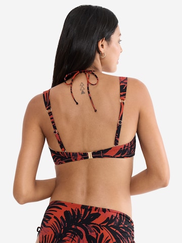 TRIUMPH Bustier Bandeau Bügel-Bikini-Top ' Red Label Summer Palm ' in Orange