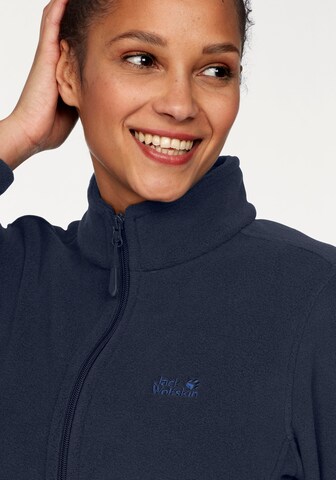 JACK WOLFSKIN Athletic Fleece Jacket in Blue