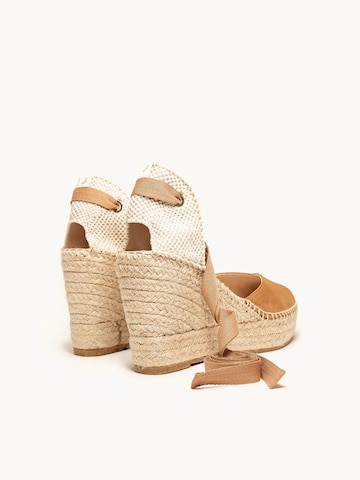 Sandalo 'Alpargata Cuña 10 cm' di Alhamas in beige