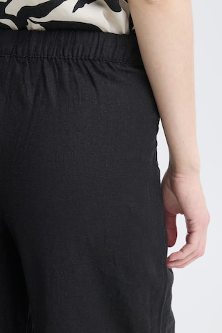 ICHI Wide leg Trousers 'IHLinno' in Black