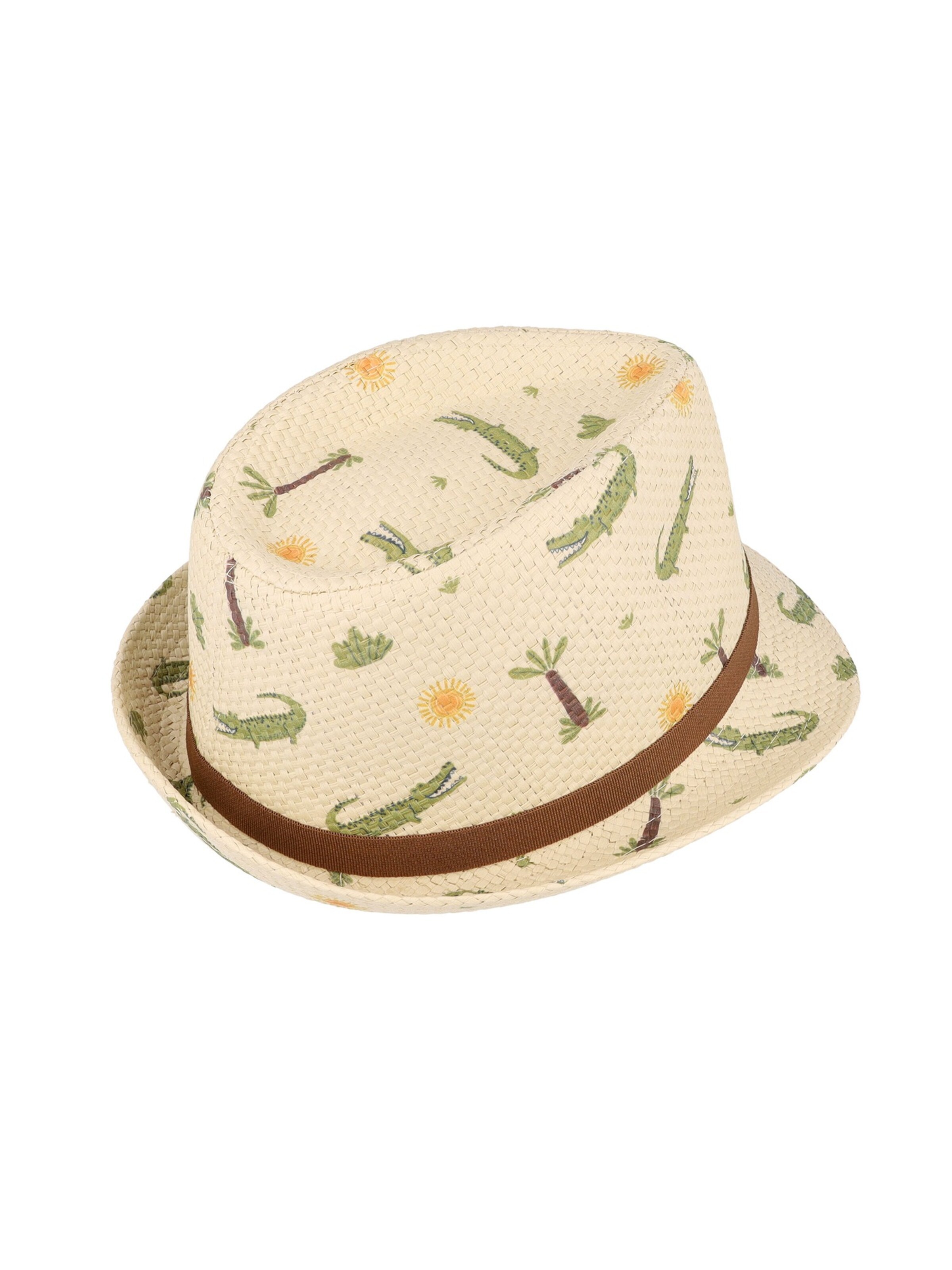 MAXIMO Hat 'KIDS BOY-Trilby Alligator' in White