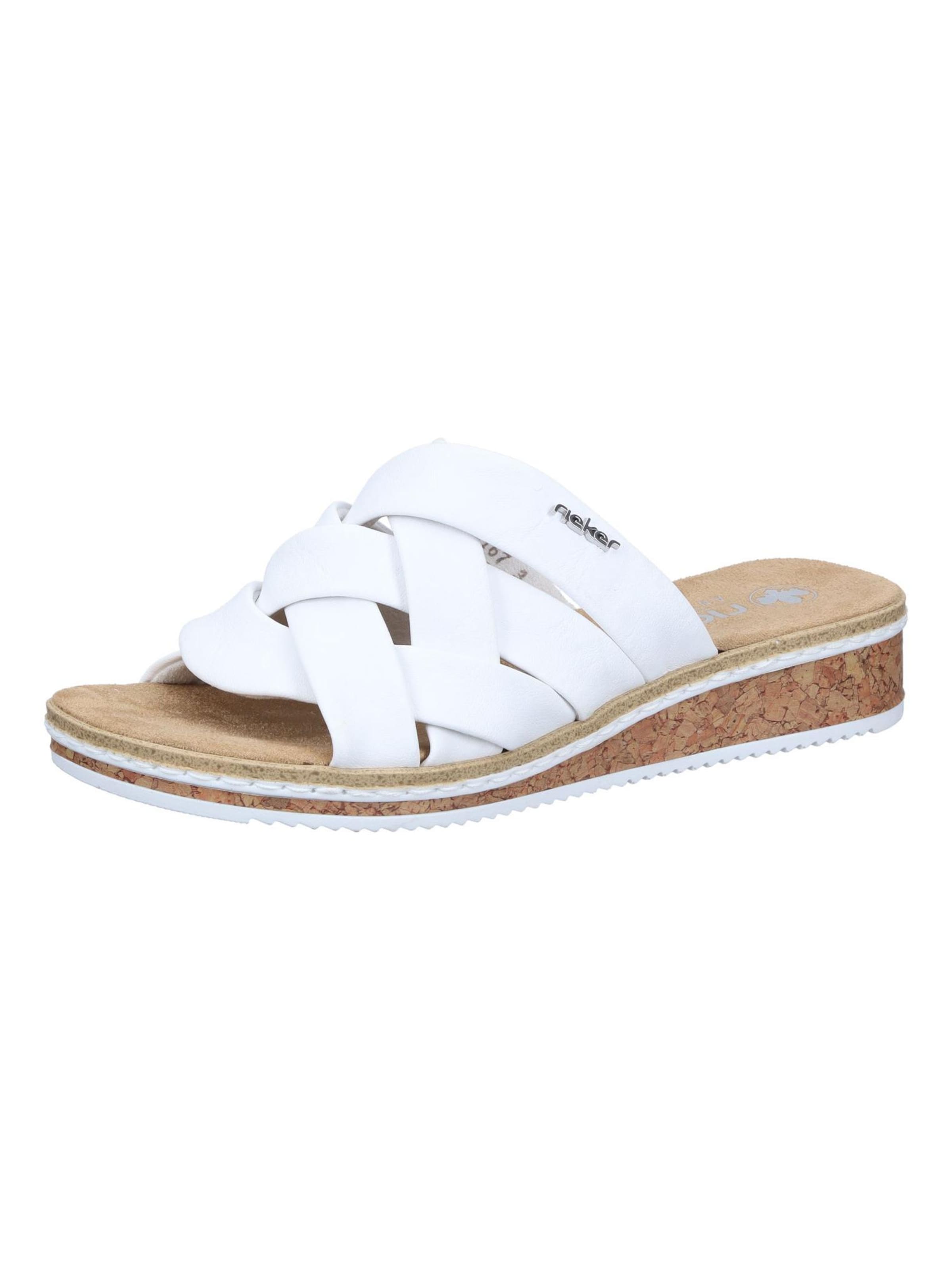Rieker Mules in White: front