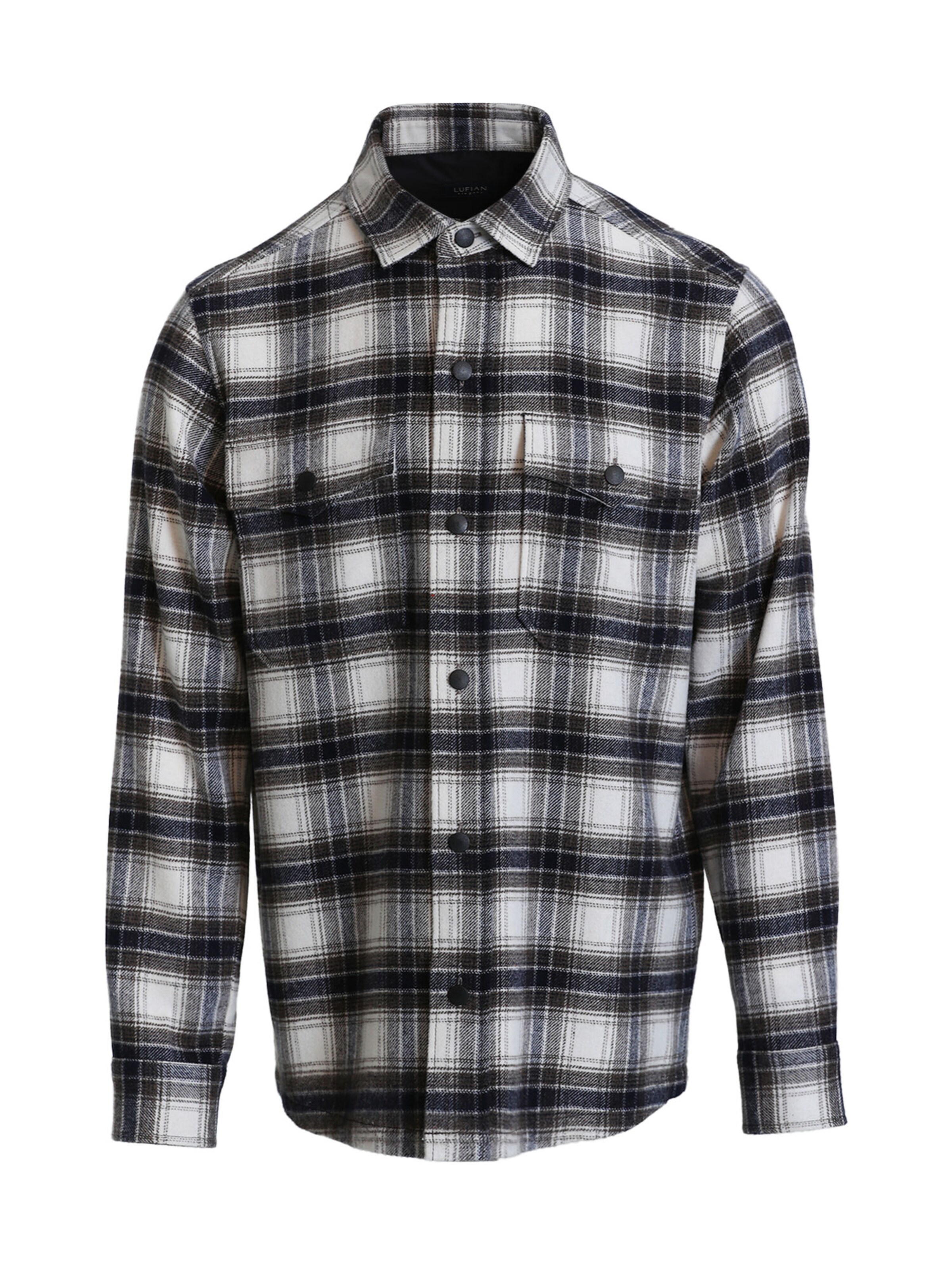 Lufian Regular fit Button Up Shirt in Brown: front