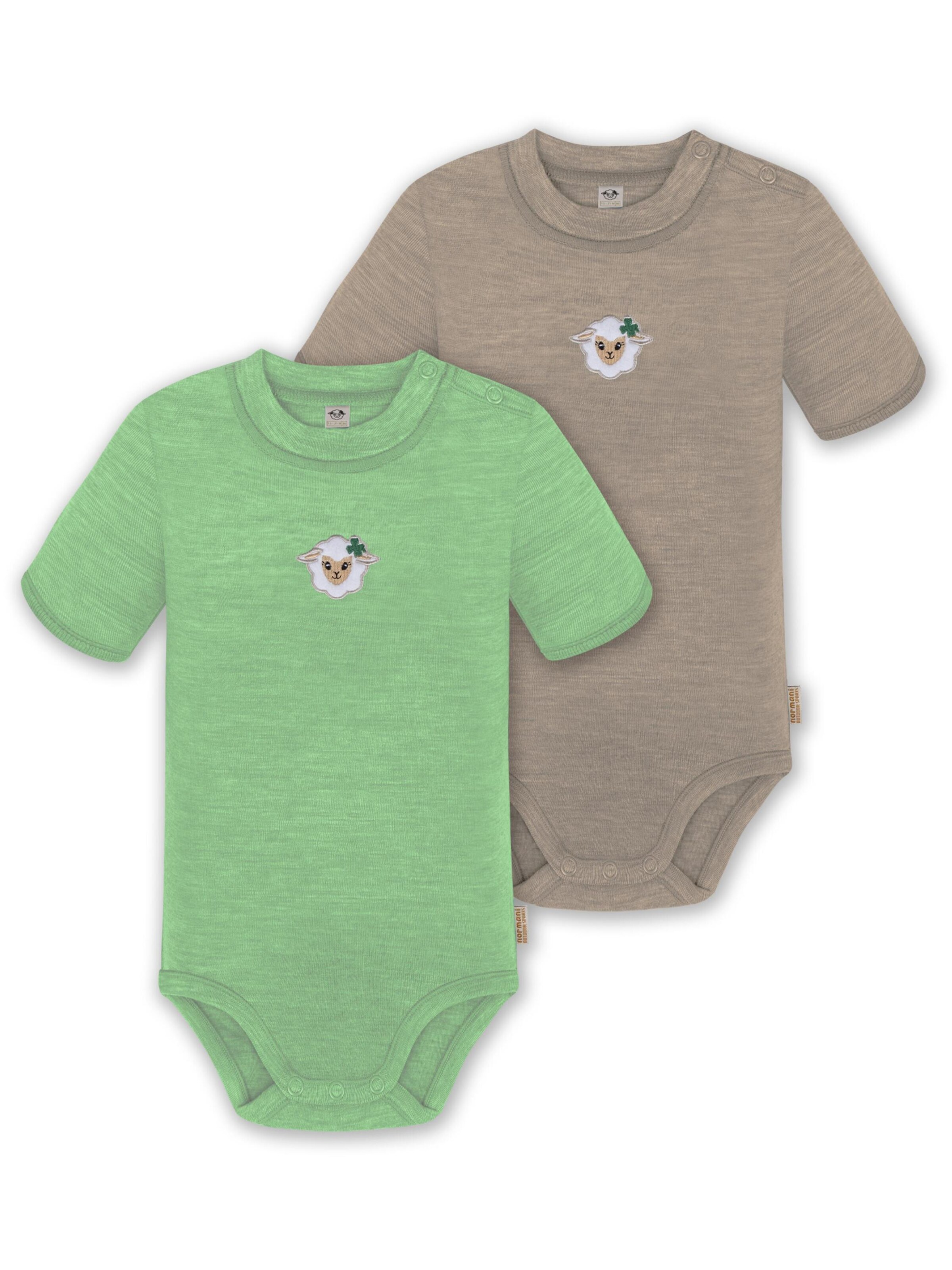 Barboteuse / body 'Tihoi' normani en marron : devant