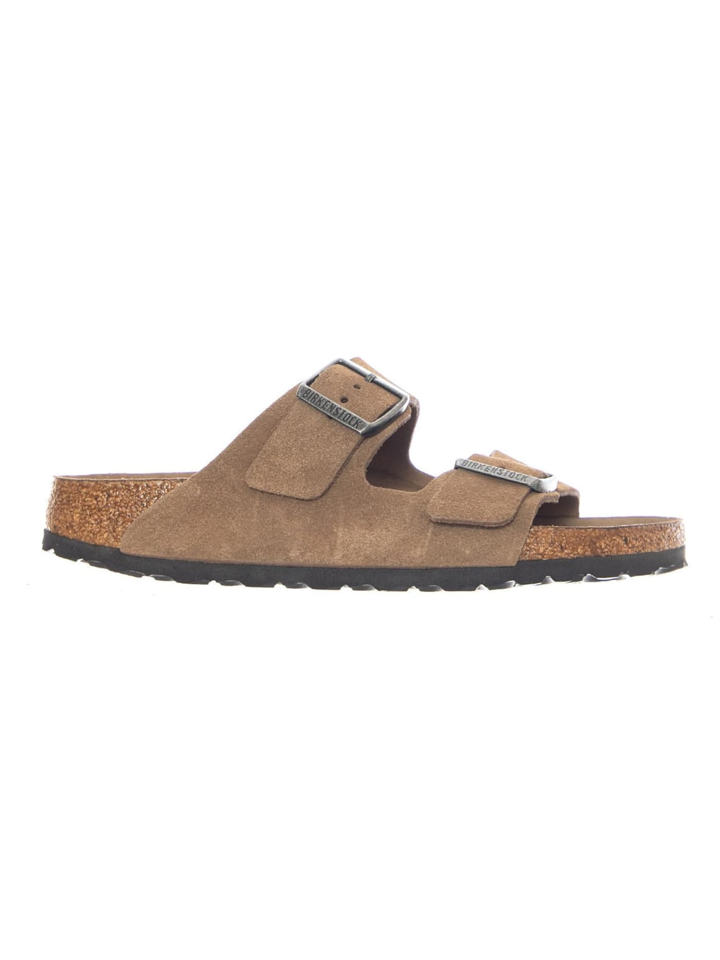 BIRKENSTOCK Sandaler 'Arizona SFB Suede Leather Narrow Fit Dark Tea' i 37 i brun, Produktvisning