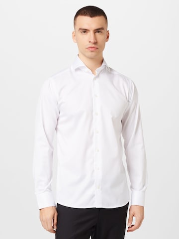 Coupe slim Chemise business ETON en blanc : devant