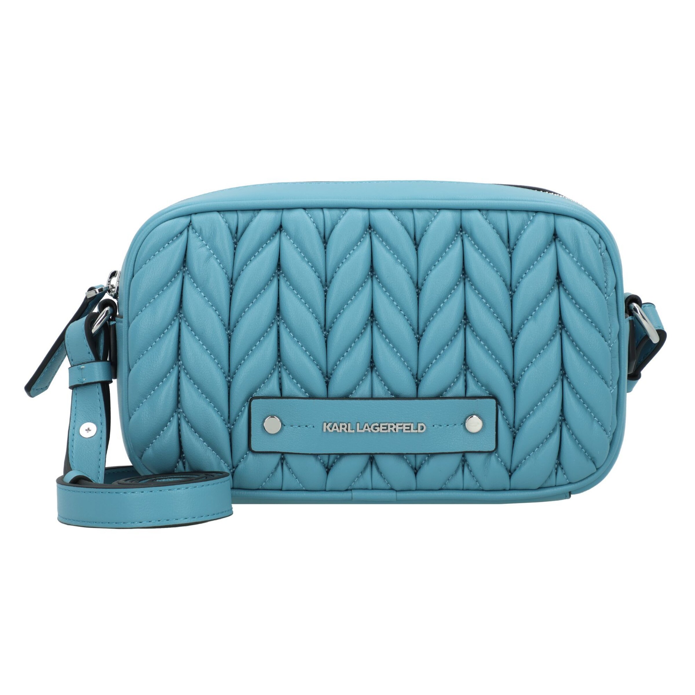 Karl Lagerfeld Umhängetasche 'Behind the Seams' in Blau: Vorderseite