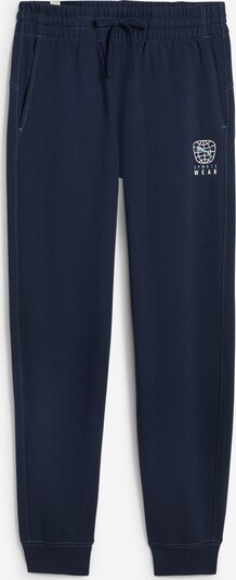 PUMA Pantalon de sport 'BETTER SPORTSWEAR' en bleu marine / blanc, Vue avec produit