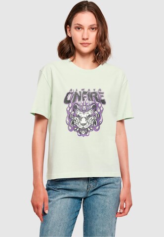 Mister Tee Shirt 'Always On Fire' in Green: front