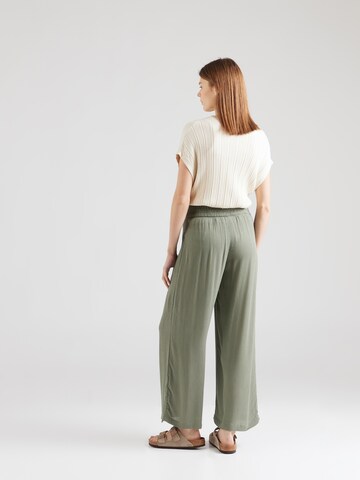 ROXY Wide leg Broek 'ALONG THE BEACH' in Groen