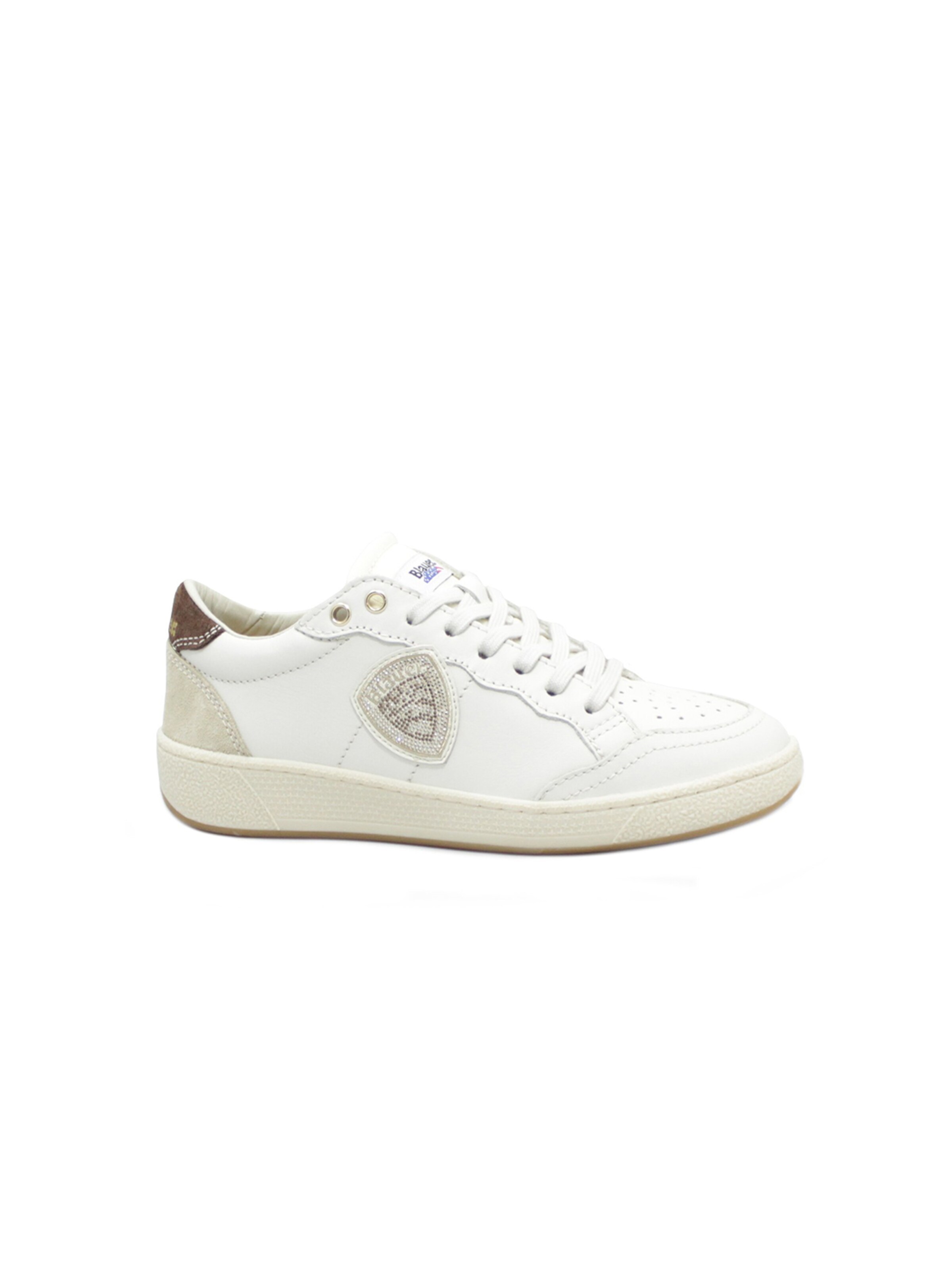 Blauer Sneakers in White: front