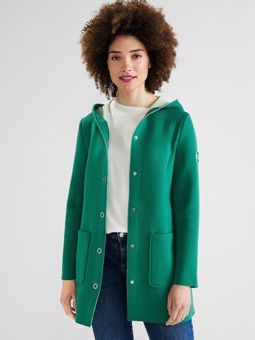 STREET ONE Between-Seasons Coat in Green: front