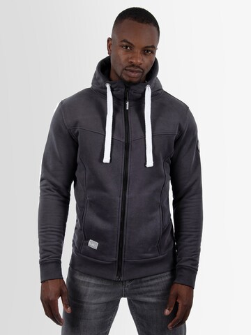 Alessandro Salvarini Sweatjacke in Grau: Vorderseite