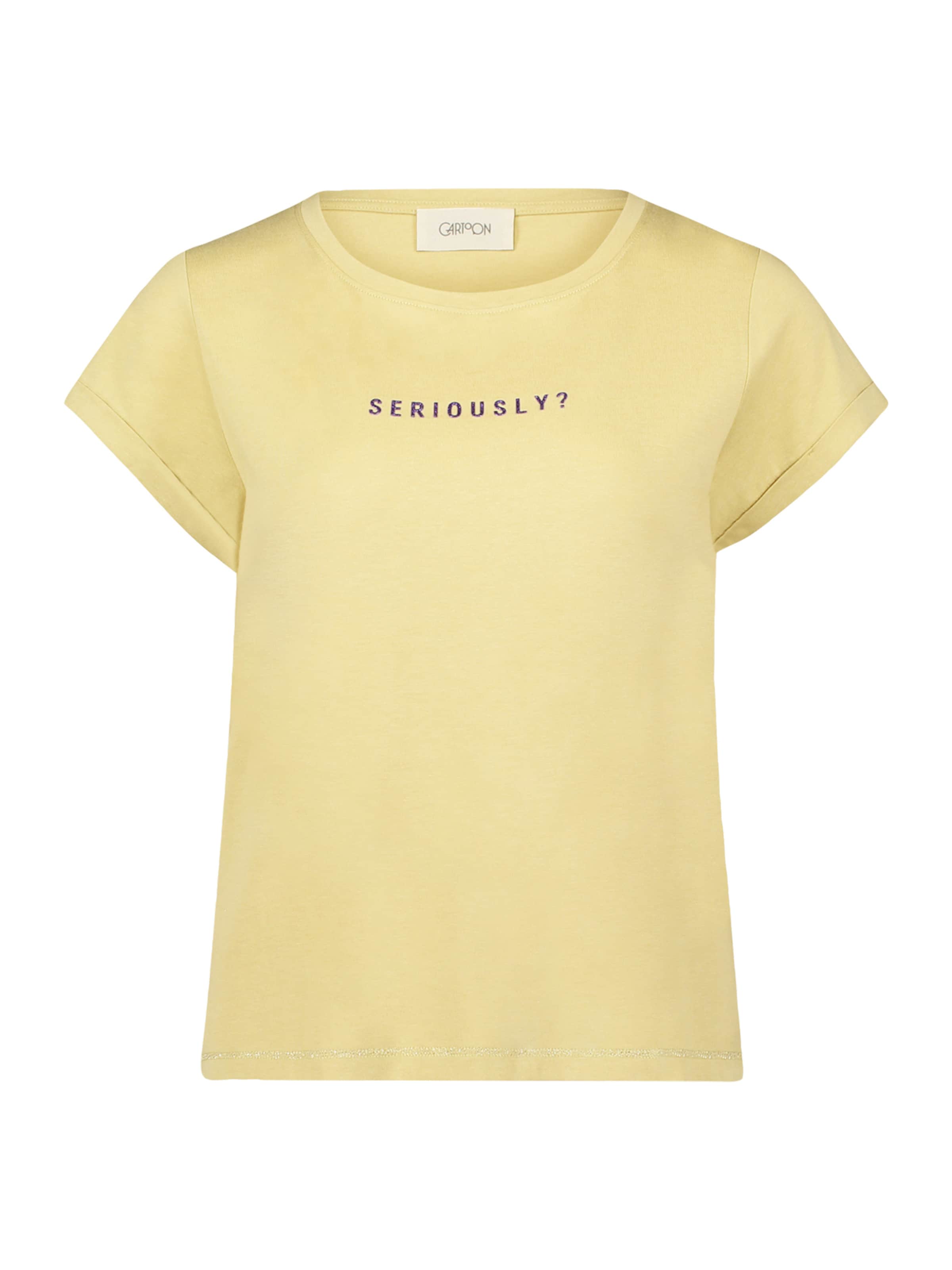 T-shirt Cartoon en jaune : devant