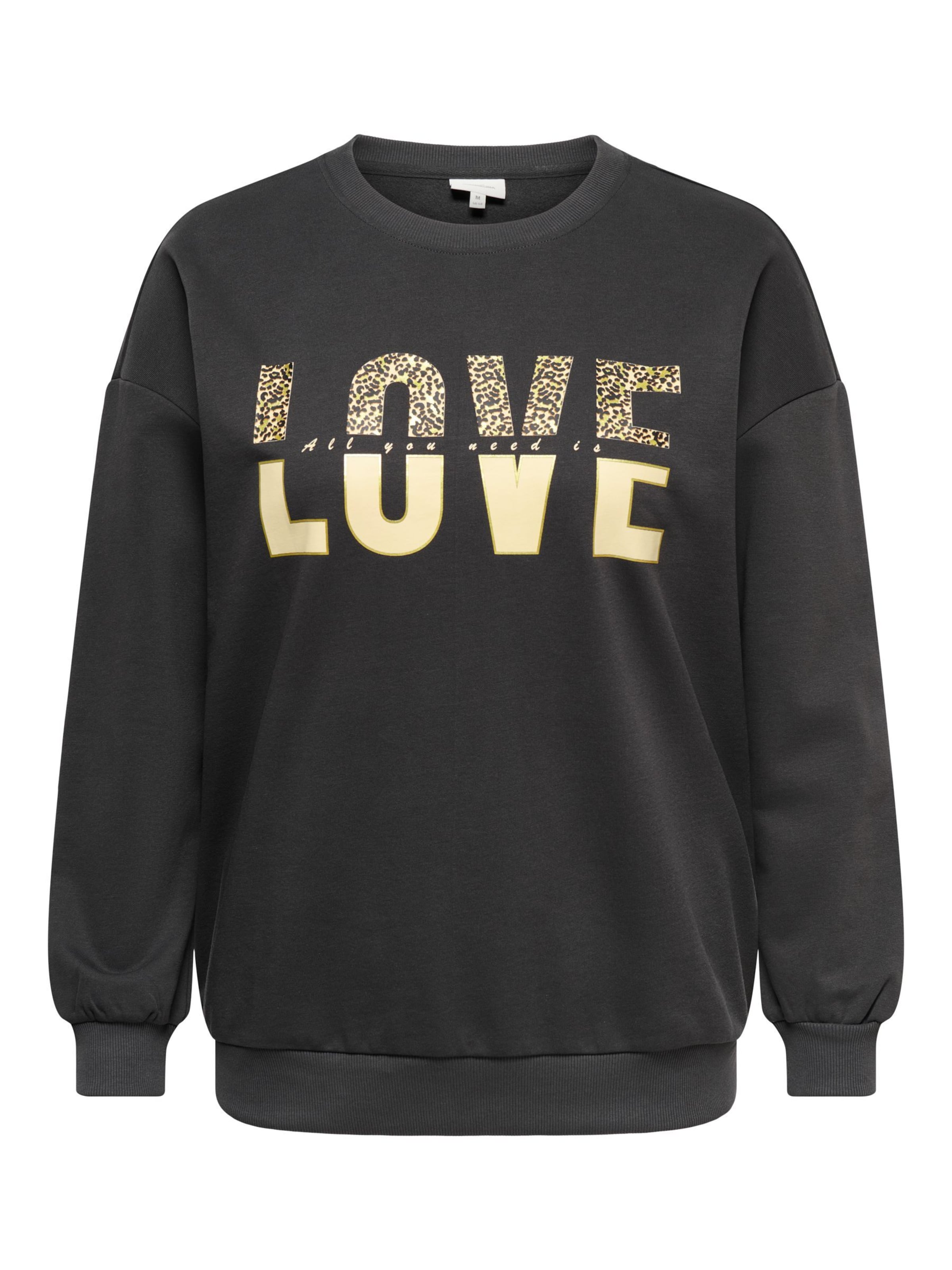 ONLY Carmakoma Sweatshirt 'CARTAMMIE' in Grijs: voorkant