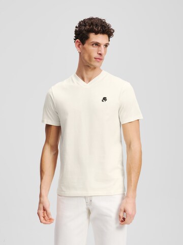 Karl Lagerfeld T-shirt in Beige: Vorderseite