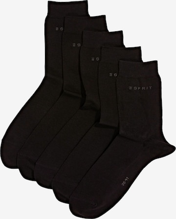 Chaussettes ESPRIT en noir : devant