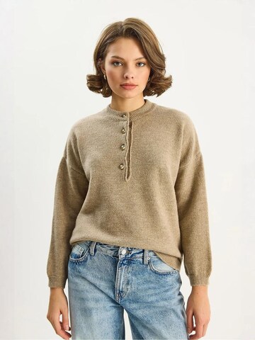 Pullover di Bianco Lucci in beige: frontale