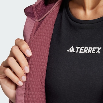 ADIDAS TERREX Functionele fleece jas 'Xperior' in Rood