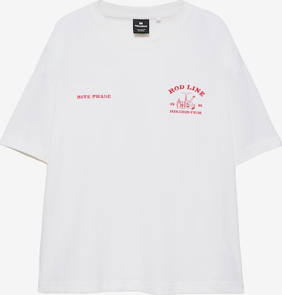 Pull&Bear Välikausitakki 'STWD' koossa XS värissä kyyhkynsininen / punainen / musta / valkoinen, Tuotenäkymä
