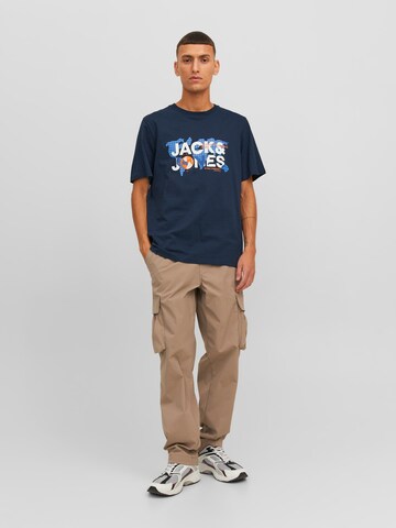 Tricou 'Dust' de la JACK & JONES pe albastru