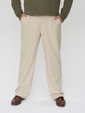 Dxnmxrk Wide leg Pants 'DXGais' in Beige: front
