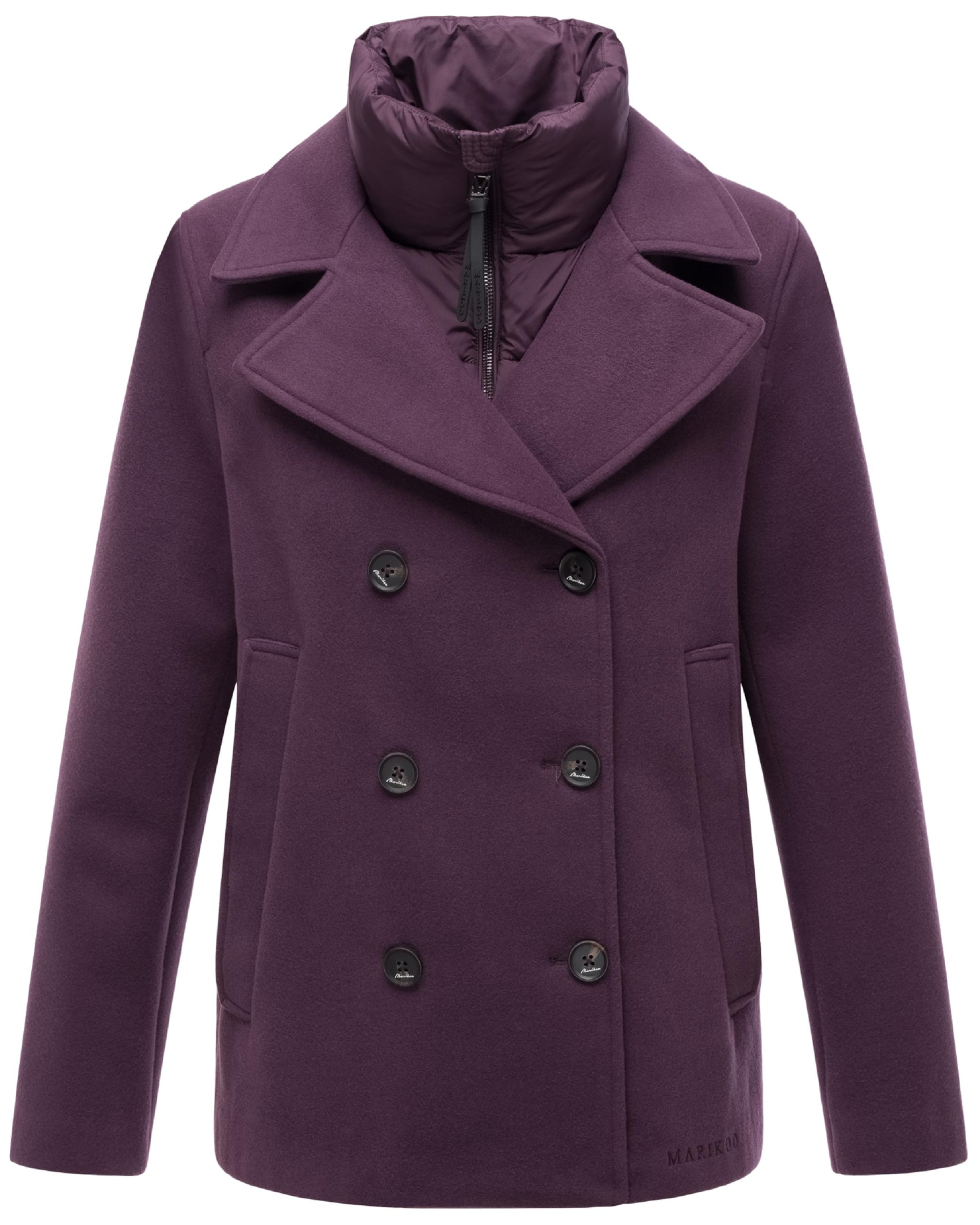 MARIKOO Between-seasons coat in Purple: front