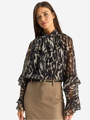 Camicia da donna 'Blusen' di Bianco Lucci in nero: frontale