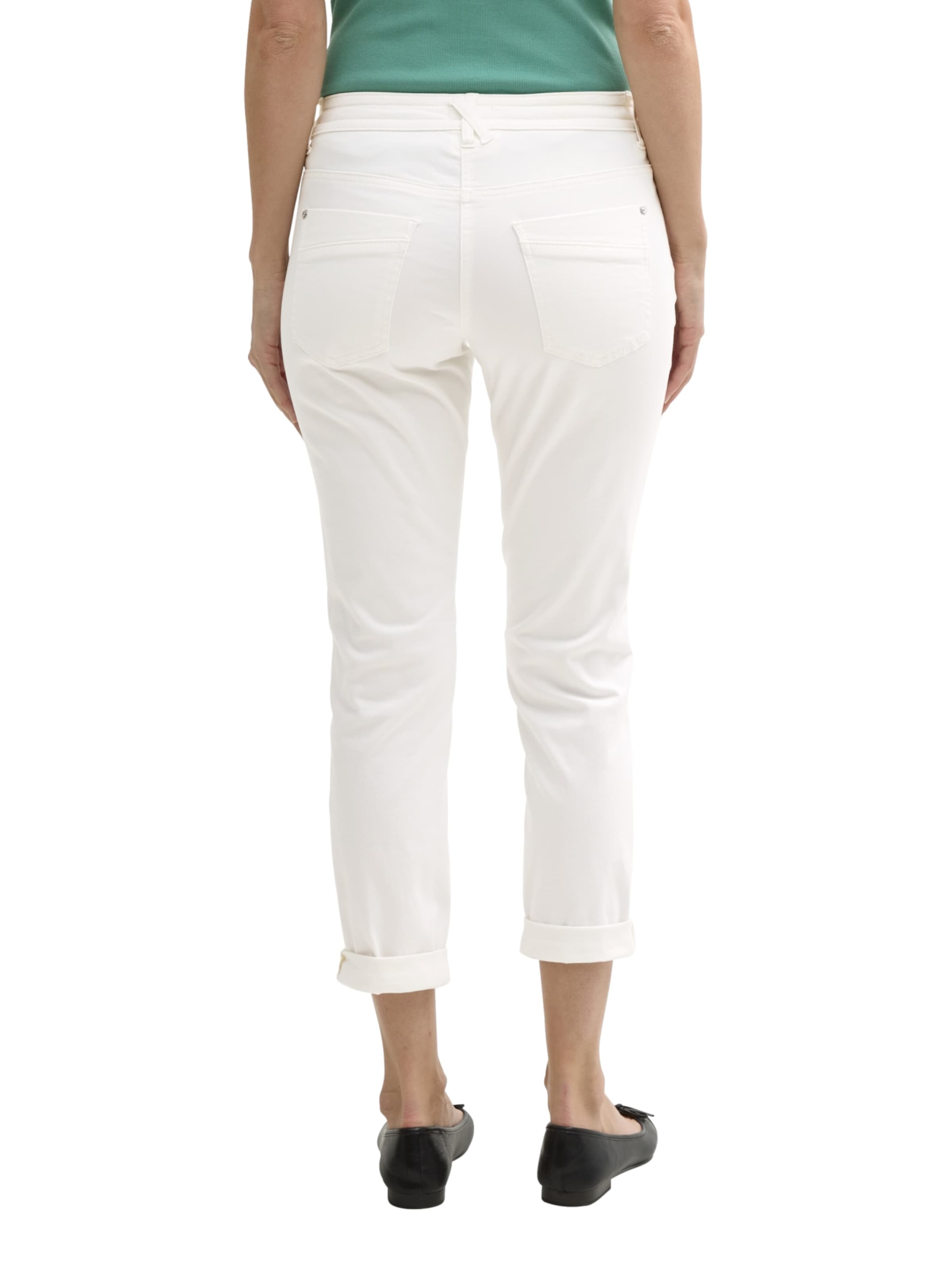 Effilé Pantalon TOM TAILOR en blanc