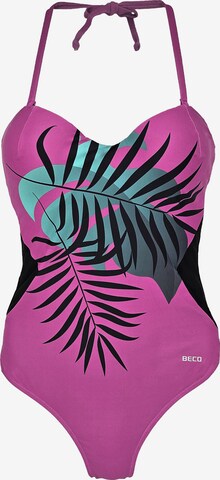 BECO the world of aquasports Swimsuit 'Jungle Dream' in Purple: front