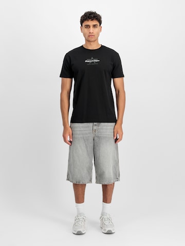 ALPHA INDUSTRIES Μπλουζάκι σε μαύρο