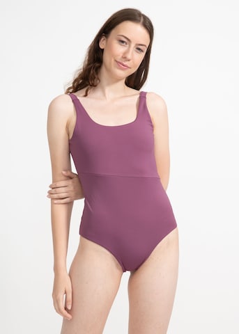 Boochen Bralette Swimsuit 'Langeoog' in Purple: front