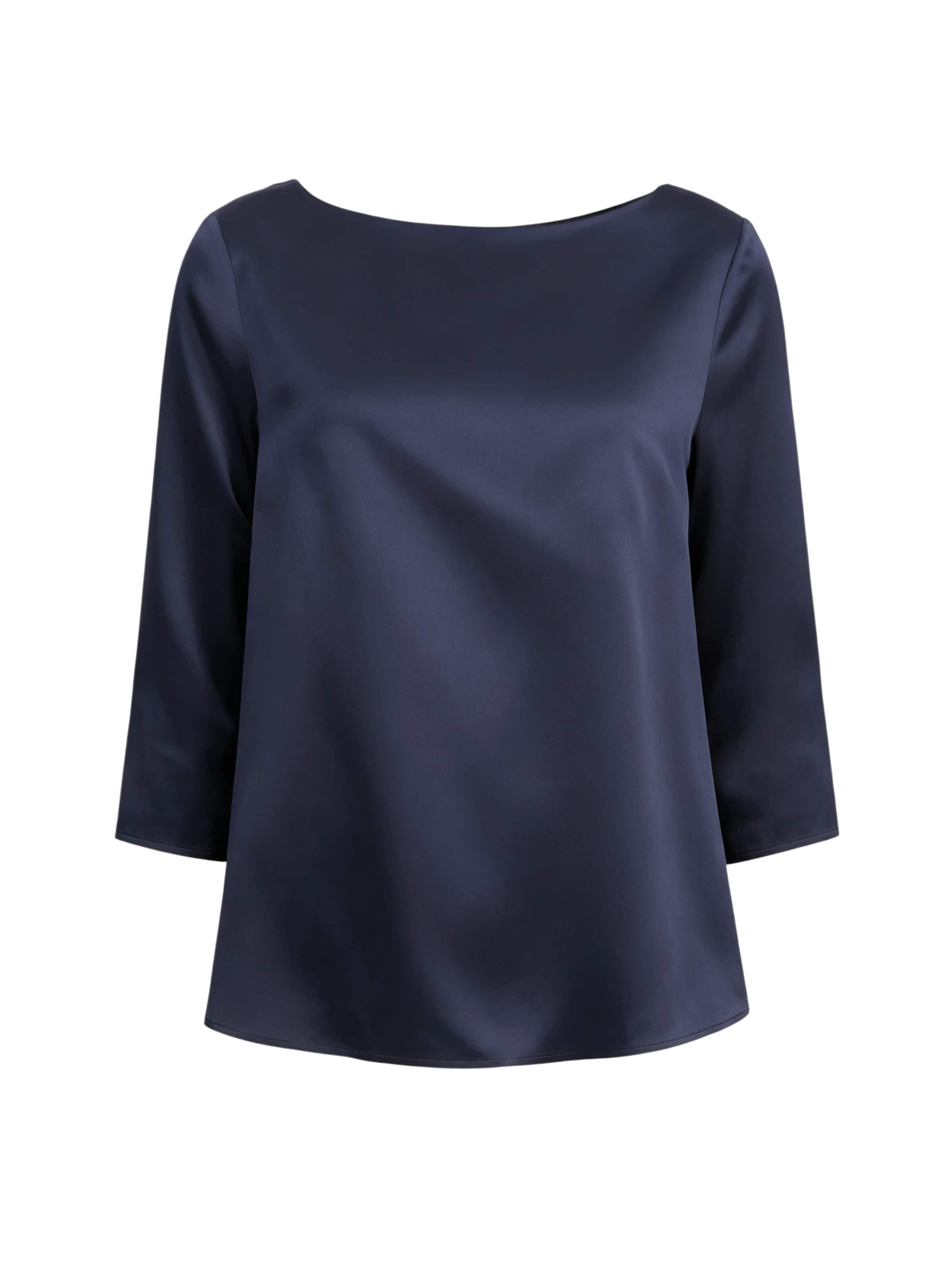 Lilysilk - Blusa '3/4 Ärmel Seidenbluse mit Boot-Hals' en azul: frente