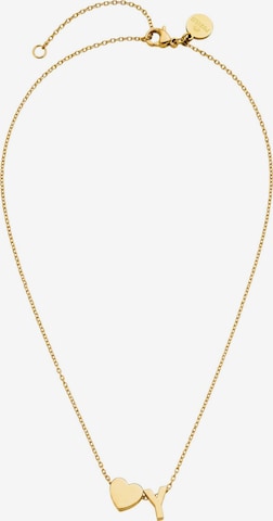 PURELEI - Cadena 'Letter Heart Y' en oro: frente