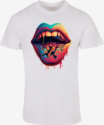 F4NT4STIC Shirt 'Drooling Lips' in White: front
