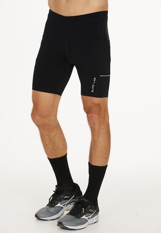 ELITE LAB Skinny Pants in Black: front