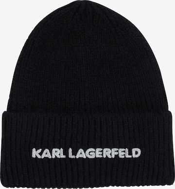 melns Karl Lagerfeld Cepure ' Essential ': no priekšpuses
