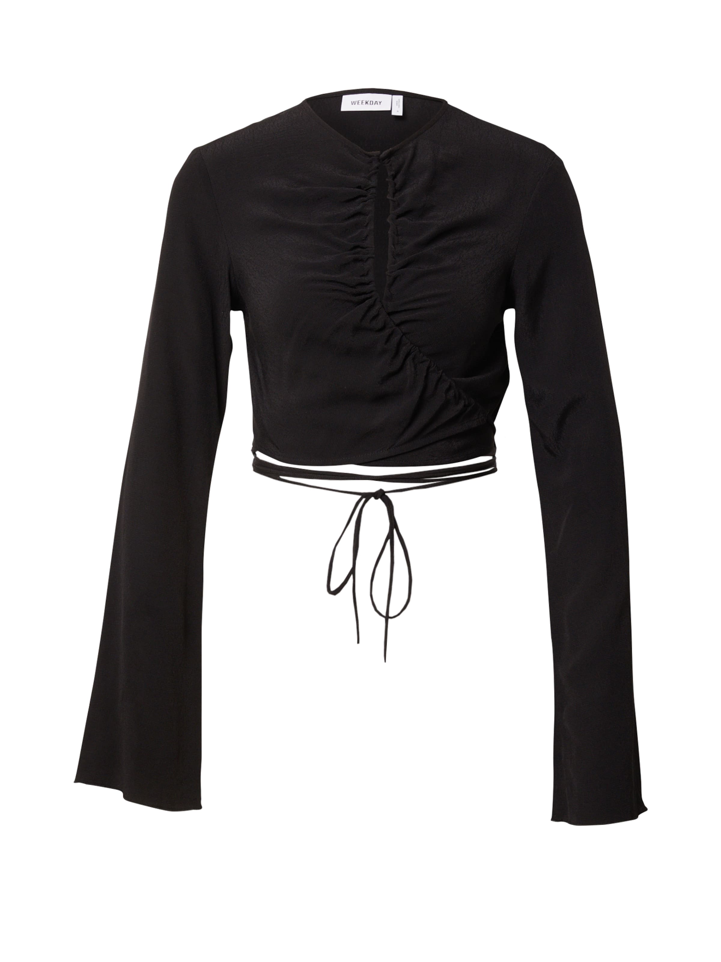 WEEKDAY Blouse 'Cassie' in Black: front