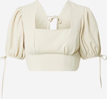 Fashion Union Blouse 'LESINA' in Beige: voorkant