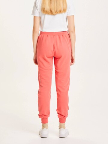 KnowledgeCotton Apparel Loose fit Pants 'TEAKY' in Orange
